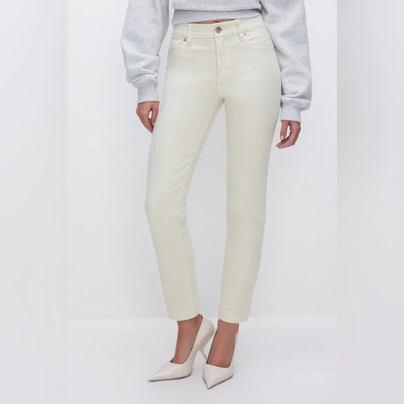 Good American Classic Slim Straight Jeans in color Bone size 8 / 29 - Picture 1 of 16